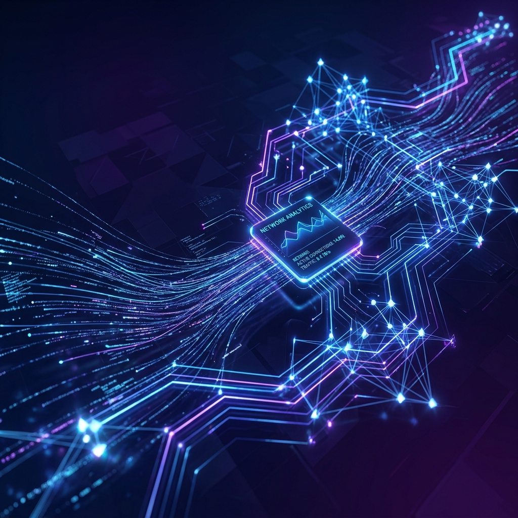 Abstract data intelligence mesh and network diagram